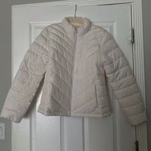 CREAM/WHITE GAP PUFF JACKET